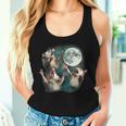 Three Possum Moon 3 Opossum Weird Cursed Meme Women Tank Top Gifts for Her
