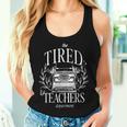 The Tired Teachers Department Teacher Appreciation Day Camiseta sin mangas para mujer Regalos para ella