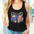 USA Patriotic Raccoon Tank Top - July 4th Trash Panda for Women Gifts for Her