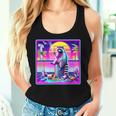 Vaporwave Raccoon Women's Tank Top - Retro Synthwave Style Gifts for Her