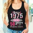 Vintage 1975 50 Años Cumpleaños Regalo Made In 1975 Camiseta sin mangas para mujer Regalos para ella