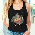Vintage Girl And Reindeer Retro 1950'S Christmas Women Tank Top Gifts for Her