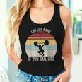 Vintage Retro Lift Like A Girl If You Can Bro Weightlifting Women Tank Top Gifts for Her