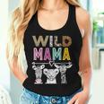 Wild Mama Zoo Theme Birthday Safari Jungle Fiesta A Juego Camiseta sin mangas para mujer Regalos para ella
