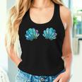 Women's Purple Turquoise Mermaid Shell Tank Top Frauen Geschenke für Sie