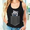 Women's Tank Top | Adorable Pocket Raccoon | Casual Wear Gifts for Her