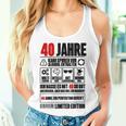 40Th Birthday 40 Years Decorative Tank Top Frauen Geschenke für Sie