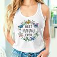 Best Mamaw Ever Butterfly Floral Personalized Name Women Tank Top Gifts for Her