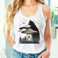 Cat Laser Eye Alien Ufo For Cat Mom Cat Dad Cat Lover Women Tank Top Gifts for Her