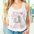 Children's Ich Werde Große Schwester Ich Werde Große Schwester 2023 Cat Tank Top Frauen Geschenke für Sie