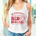 In February We Wear Red Chd Awareness Heart Health Groovy Women Tank Top Gifts for Her
