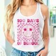 Groovy 100 Days Of School Smile Face Happy 100Th Day Teacher Women Tank Top Gifts for Her