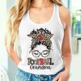 Leopard Messy Bun Grandma Life Football Grandma Women Tank Top Gifts for Her