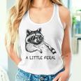 Raccoon Moonlit Mischief Tank Top - Women's Fun Animal Tee Gifts for Her