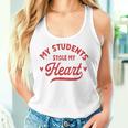 Retro My Students Stole My Heart Cute Teacher Valentines Day Women Tank Top Gifts for Her
