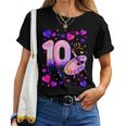 10Th Birthday Girl 10 Years Painting Number 10 T-shirt Frauen