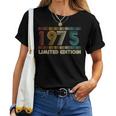 1975Intage Birthday Retrointage T-shirt Frauen