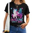 4 Year Old Unicorn For Girls 4Th Birthday Girl Party Women T-shirt