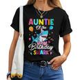 Auntie Of The Shark Birthday Boy Girl Party Family Group Women T-shirt