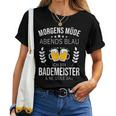 Bademeister Idea Swimming Pool Beer Sayings S T-shirt Frauen