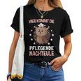 Care Night Owl With Owls Care And Altenpflege T-shirt Frauen