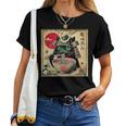 Cat Ramen Japanese Samurai Kawaii Cat Anime Girls Boys Women T-shirt