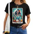 Cool Mama Club Tarot Card Skeleton Halloween Women T-shirt
