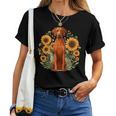 Cute Sunflowers Rhodie Dog Lover Women T-shirt