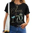 Ein Hoch Auf 70 Jahre Alte Frauen Zum 70 Geburtstag Frauen Königinnen Geburtstag T-shirt Frauen