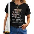 Facilement Distrait Par Les Dragons Et Les Livres Cadeau Amusant T-shirt femme