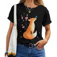 Fox Japanese Cherry Blossom Flowerintage Fox S T-shirt Frauen