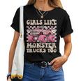 Girls Like Monster Trucks Too Pink Monster Truck Girls Women T-shirt