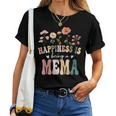 Happiness Is Being A Mema Floral Mema Mother's Day Women T-shirt