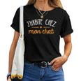 J'habite Chez Mon Chat Cadeau Homme Humour Drôle T-shirt femme