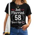 Just Married 58 Years Ago Husband Wife 58Th Anniversary Women T-shirt