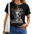 Kuhlste Landwirtin Für Landwirt Women's Farmer Cow T-shirt Frauen