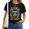 Live Meowsic Dj Sphinx Cat Disque Jockey Fun Edm Hiphop Musique T-shirt femme