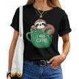 I Need Coffee Sloth Coffee Tired Sleeping T-shirt Frauen