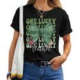 One Lucky Teacher Coquette Bow St Patricks Day Teacher Women T-shirt
