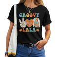 Retro Groovy Lala Grandma Hippie Family Matching Women T-shirt