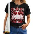 Retro Groovy Valentines Day Girl Valentine Vibes Women T-shirt