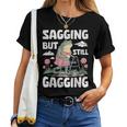 Sagging But Still Gagging Meme Frog Humor Girls Women T-shirt