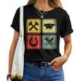 Schmied Hammer Forged Hammer Forged Pliers Horseshoe T-shirt Frauen