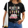 Sister Birthday Crew Ice Cream Truck Bday Ice Cream Party Camiseta de mujer