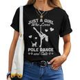 Solo Una Chica Que Ama La Pole Dance Y Los Gatos Pole Dancing Girl Camiseta de mujer