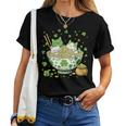 St Patrick's Day Irish Ramen Cats Cute Anime Girls Women T-shirt