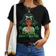 St Patrick's Day Not Lucky Simply Blessed Afro Black Women Women T-shirt