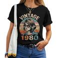 Vintage 1980 45 Años Cumpleaños Regalo Made In 1980 Camiseta de mujer