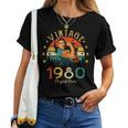 Vintage 1980 45 Años Cumpleaños Regalo Original 1980 Camiseta de mujer