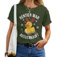 Duck Christmas Saying Reindeer War Ausverkauft T-shirt Frauen